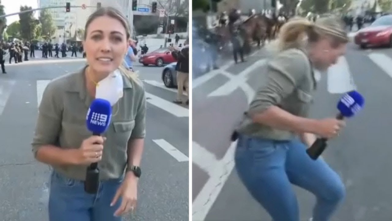 Reporter hit by rubber bullet while covering ICE protests in LA